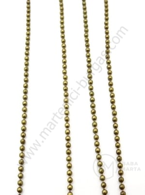 Lanț metalic cu bilă 1.5mm culoare bronz antic 1 metru 302107