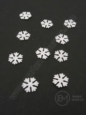 Fetru fulg de snow 10x1mm alb 1 pack 100 bucati 181876