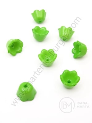 Floare 10x7mm verde gaură 1mm 1 pachet 40g ~159 buc 312316