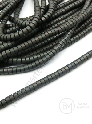 Hematit 4x2mm mat nemagnetic gaură 1mm ~184 buc ~41cm 1 buc 352976