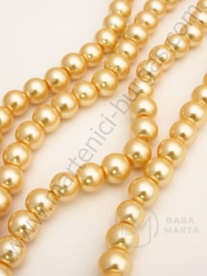 Șir de perle galben-crem 8mm ~80cm ~110 pieces 341008