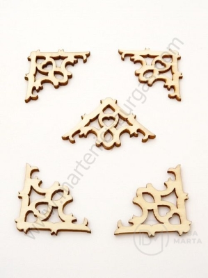 Colț figurină din lemn 28x37x2mm 1 pack 10 pcs 182144