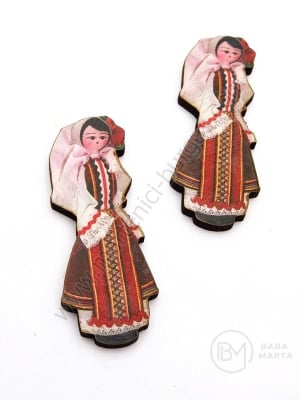 Figurină din lemn 45x18x2.5mm fecioară 1 pachet 10 buc 182449
