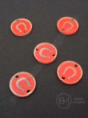 Placă acrilică 17x2mm cu potcoavă 1 pachet 10 buc 181624