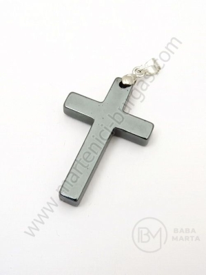 Pandantiv cruce hematit 35x23x4mm 1 buc 355509
