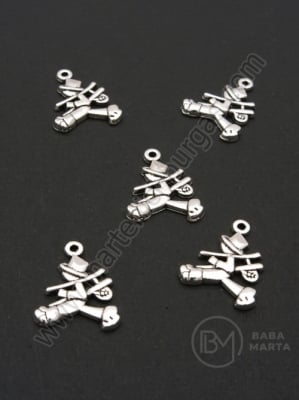 Pandantiv Coș de fum 18x15mm culoare argintie 1 pachet 10 buc 306093
