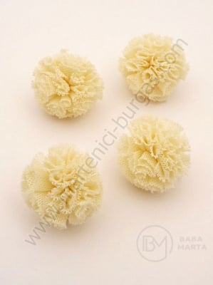 Pompom textil ~25mm crem 1 pachet 10 buc 461375