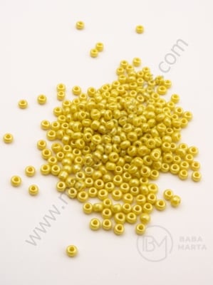 Perle galbene de sticla 3mm 50g 333105