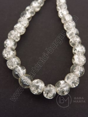 Bilă de vitola 6mm transparentă craquelată 80cm ~140 buc 1 buc 343172