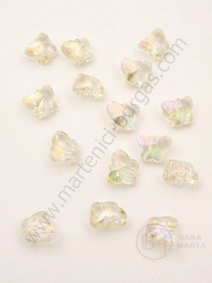 Cristal fluture 8x7x4.5mm imitație Swarovski galben efect deschis AV 1 pachet 10 buc 335423