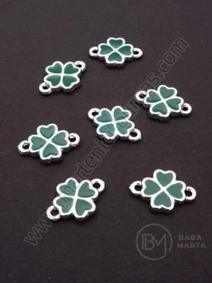 Element de conectare CCB trifoi 13x18.5mm verde 1 pachet 10 buc 318432