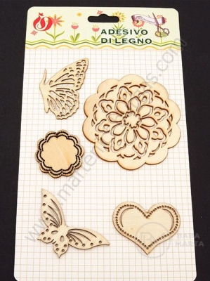 Elemente decorative din lemn 1 pachet 182034