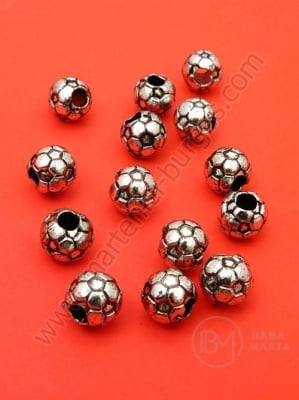 Minge de fotbal metalică 9x8mm gaură 4mm 40g ~116buc 318197