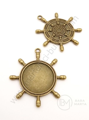 Pendantiv 48x44mm base bronz antic pentru installation 25mm 1 pachet 2 buc 306804