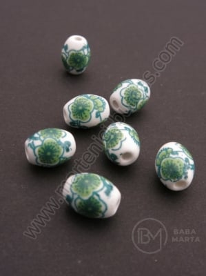 Mărgele de porțelan 10x8mm gaură pictătă 2.5mm 1 buc 335071
