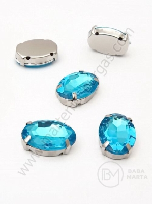 Pietriș acrilic 13x18mm albastru în coș metalic 1 pachet 4 buc 151499