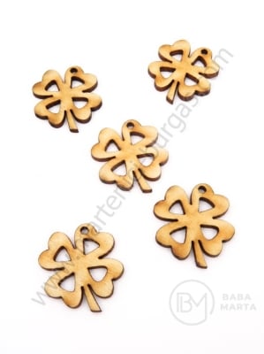 Trifoi din lemn 24x27mm gaură 2mm 1 pachet 10 pcs 181561