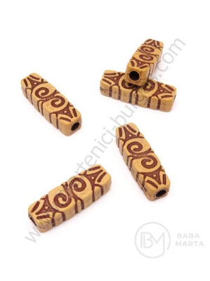 Mărgele 29x9x7.5mm imitație lemn 1 pachet 40g ~22 buc 312126