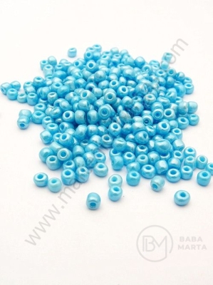 Perlă albastră în sticlă 3mm 50g 333050