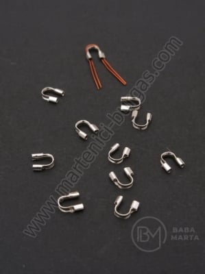 Element metalic pentru șnur 5x4mm color argintie 1 pachet 50 buc 301873