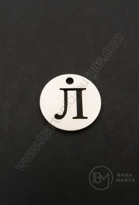 Pandantiv litera L oțel 13x1mm gaură 1.5mm 1 buc 305578
