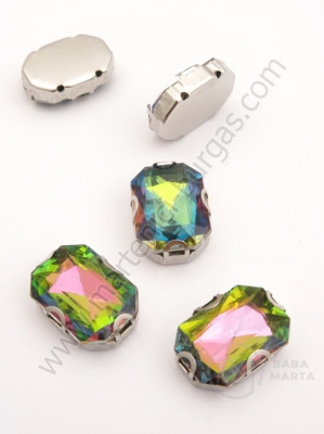 Pietricele acrilice cameleon 13x18mm în coș metalic 4 buc 151294