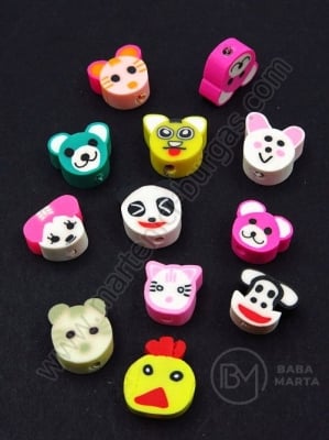 Mărgele FIMO 9,5~12x8~12x4~6mm mix 1 pachet 10 buc 312827