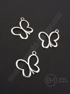 Pandantiv metalic 18x20mm culoare argintie 1 pachet 10 buc 308998
