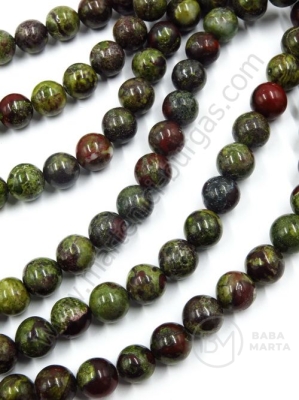 Colier Sânge de Dragon 8mm gaură 1.2mm ~45 buc ~39cm 1 şir 353175