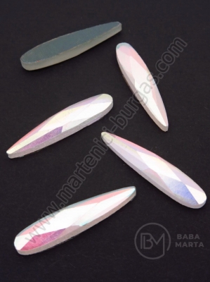 Glass block 6x30mm efect AB pentru lipire la cald 1 pachet 10 buc 151432