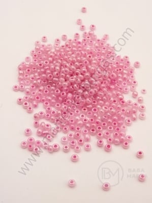 Mărgele de sticlă roz 2mm 50g 332065