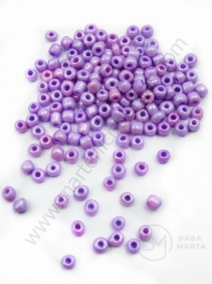 Mărgele de sticlă violet deschise 4~5x3~5mm gaură 1.3mm 1 pachet 50g 334142