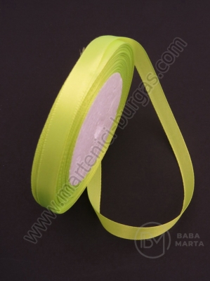 Panglică satinată 10mm verde electric ~22 meters 451074
