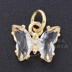 Pandantiv fluture din alamă 12,5 mm cu zirconii forjat, 1 bucată 305357