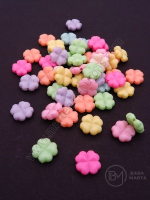 Floare 11x4mm colorată gaură 1.6mm 1 pachet 40g ~140 buc 312762