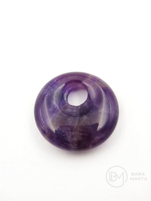 Disc pandantiv 18x6mm ametist gaură 5mm 355775