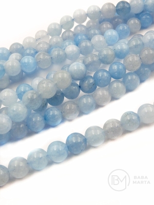 Mărgele de aquamarin 8mm ~48 bucăți 352866
