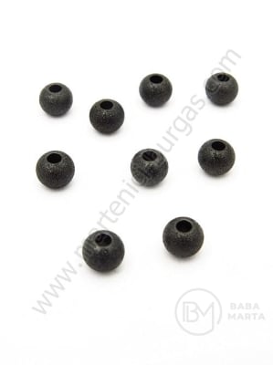 Bilă din steel (304) relief 6x5mm gaură neagră 2mm 1 pachet buc 305666
