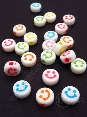 Mărgele 10x5mm color smile MIX 1 pachet 40g ~120 buc 312656