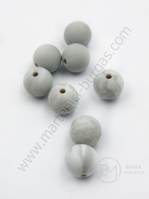 Bilă de mărgele din silicon ~9mm gaură 1.5mm 1 paquet 5 buc 317019
