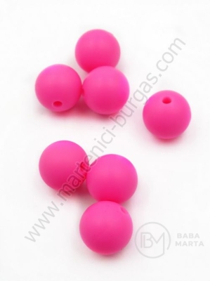 Bilă de mărgele din silicon 12mm gaură 1.5mm 1 paquet 5 buc 317048