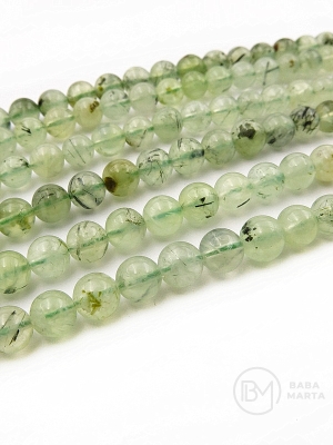Prenit natural ~bilă de 6mm ~60 bucăți 38cm 1 șnur 353376