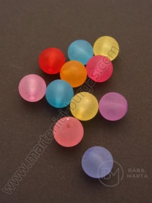 Mărgele 8mm colorate mate, gaură 2mm 40g ~147 buc 311377