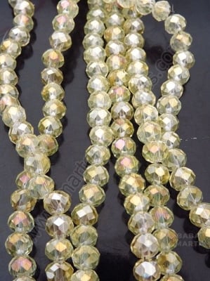 Șir de cristale 6x4.5mm galben AB ~80 buc 39cm 1 buc 342565
