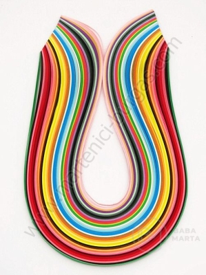 Panglici quilling 3mm x 525mm 36 culori mix 1 pachet 360 buc 175095