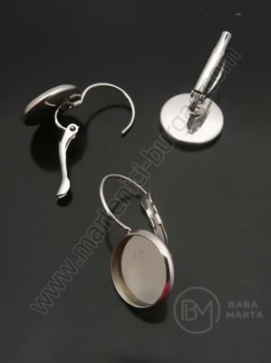 Vârf cercei OȚEL (304) base de montare 12mm 1 pachet 2 buc 305716
