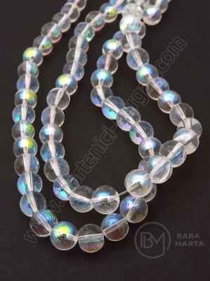 Şir de mărgele de vitola 8mm curcubeu transparent ~80cm ~104 buc 1 buc 343577