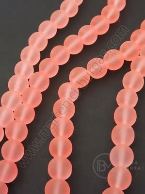 Şir de mărgele de sticlă 8mm color somon open mată 80cm ~105 buc 1 buc 343567