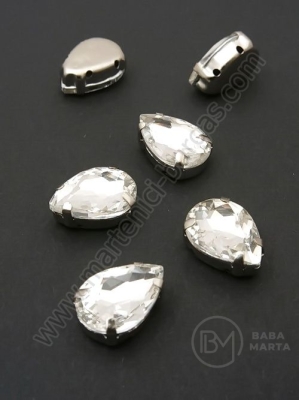 Placă de sticlă (cristal) 10x14mm transparentă în cutie metalică 1 pachet 2 buc 151640