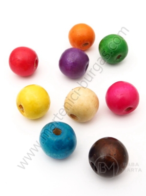 Bilă de lemn 17x18mm Mix 1 pachet 40g ~23 buc 321125